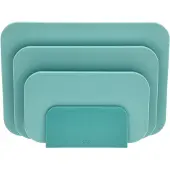 Mepal Choptima Snijplankenset 35,5 x 7 x 26,5 cm Nordic green- kunststof - 4 snijplanken - vaatwasserbestendig - met houder - keuken