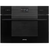 Smeg Micro combi Galileo Oven Oven , Linea, 45 cm, Combi-magnetron, Zwart, Vapor Clean