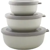 Mepal Meal prep bakje - Magnetronschaal - Cirqula 3-delige set (350, 750, 1250 ml) - Nordic white