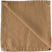 Tell Me More Washed linen servet Hazelnoot