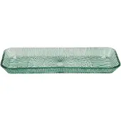 Bitz Kusintha Serveerschaal 14x38 Cm Groen - Schalen Glas Green - 30684