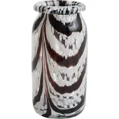 HAY Splash Roll Neck vaas XS 19 cm Coffee and white