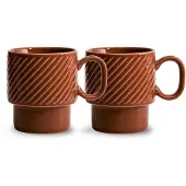 Sagaform Coffee & More koffiemok 2-pack Terracotta