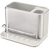 Joseph Joseph Surface roestvrijstalen caddy spoelbakorganizer sponshouder roestvrij staal one size light stone