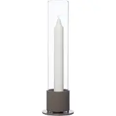 ERNST kandelaar glascilinder Ø7,5 cm Greige
