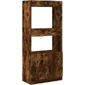 vidaXL Hoge kast 63x33x180 cm bewerkt hout gerookt eikenkleurig