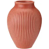 Knabstrup Keramik Knabstrup vaas geribbeld 12,5 cm Coral