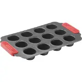 Lékué non stick mini muffinsvorm 12 st Rood