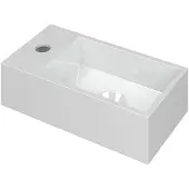 Ink Fontein Versus Met Kraangat Links Polystone Glans Wit 36x18x9 cm