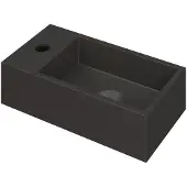 Ink Versus Fontein Quartz Met Kraangat Links Zwart 36x18x9cm