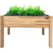 Axi Verhoogde Plantenbak, Bruin | Plantenbak 100% hemlock hout - Handige formaat voor tuin / balkon / terras - 122 x 61 x 78 cm