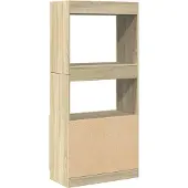 vidaXL Hoge kast 63x33x140 cm bewerkt hout sonoma eikenkleurig
