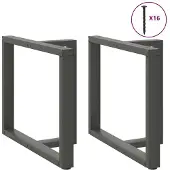 vidaXL Eettafelpoten 2 st T-vormig 100x35x(72-73) cm staal antraciet
