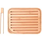 Pebbly Broodplank Naturel Met Tang 26x20 cm