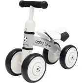 Baby Mix loopfiets zwart wit 12-36 maanden - Babyfiets