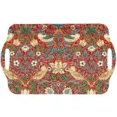 Morris Strawberry Thief dienblad met handgreep Rood