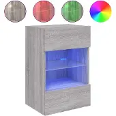 vidaXL Tv-wandmeubel met LED-verlichting 58,5x30x60,5 cm grijs sonoma