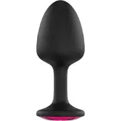 Dorcel Geisha Plug Ruby L - anaalplug met roze steen (zwart)