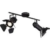 Globo Lighting Zwarte plafondlamp Egon
