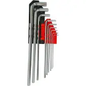 AWTOOLS inbussleutelset lang 9-delig CrV AW35011