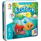 SmartGames Fish Tricks - Magnetisch Denkspel & Reispuzzel - 48 Opdrachten met Vissen - Educatief Solospel voor Kinderen en Volwassenen - Vanaf 7 Jaar