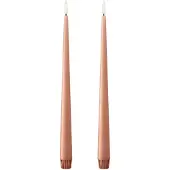 Ester & Erik taper kaars LED 2-pack 20 Rosy caramel , 30 cm