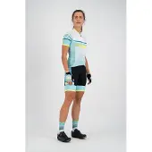 Rogelli Impress Fietsshirt - Korte Mouwen - Dames - Turquoise, Geel - Maat XS
