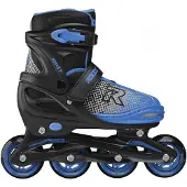 Roces Jokey X Verstelbare Skeelers Jongens - Inline Skates - Meegroei Skates - Zwart Blauw - Maat 26-29