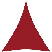 vidaXL Schaduwdoek driehoekig 3x4x4 m oxford stof rood