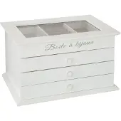 Dekoracja domu Horlogebox + juwelenopslag, 157104, Wit