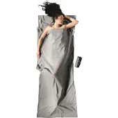 Cocoon Travel Sheet Insect Shield 100% Cotton Lakenzak Grey