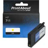 PrintAbout Huismerk HP 711 (CZ132A) Inktcartridge Geel