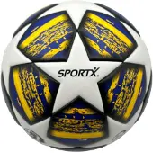 Sportx Voetbal Premium 400-430 g Wit/Blauw/Geel