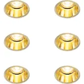 QAZQA Set van 6 Moderne inbouwspot goud - Dept