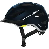 ABUS Stadthelm Pedelec 2.0 - Fietshelm met achterlicht en regenkap - voor gebruik in de stad - geschikt voor dames en heren - Blauw, maat L (56-62 cm)