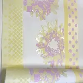 Rasch Retro patchwork behang roze lila geel bloemen vlies 788815