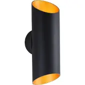 Olucia - Moderne wandlamp zwart, Violet - Vorm: Cilinder