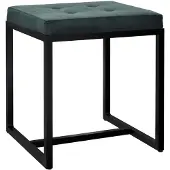 CLP Barci kruk met bekleding en zwart ijzeren frame Fluweel/groen