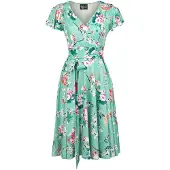 Hell Bunny - Rockabilly Mini-jurk - Midori Dress - XS tot 4XL - voor Vrouwen - mint | Maat 4XL