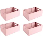 Sunware Sigma Home vouwkrat 13L - Set van 4 - 17.5x12.5x7 cm - Roze