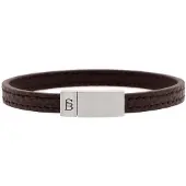 Steel & Barnett - Leren Armband Heren - Grady - Bruin - Maat M