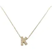 Christian Gouden ketting met k zirkonia hanger
