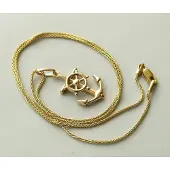 Christian Gouden collier en anker hanger