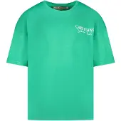 Cars T-shirt groen Meisjes Katoen Ronde hals Backprint - maat 140