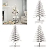 vidaXL Kerstdecoratie kerstboom 100 cm massief grenenhout wit