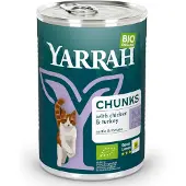 Yarrah Bio Kattenvoer Chunks Kip & Kalkoen 405 gr