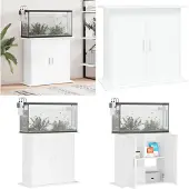 vidaXL Aquariumstandaard 81x36x73 cm bewerkt hout wit