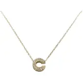 Christian Gouden ketting met c zirkonia hanger