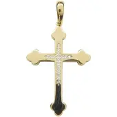 Christian 14 karaat geel gouden massieve kruis