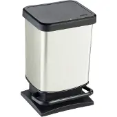 Rotho Paso pedaalemmer - prullenbak 20L - BPA vrij - wit metallic